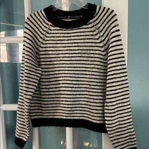 American Eagle Outfitters Monochrome Striped Crew Neck Sweater